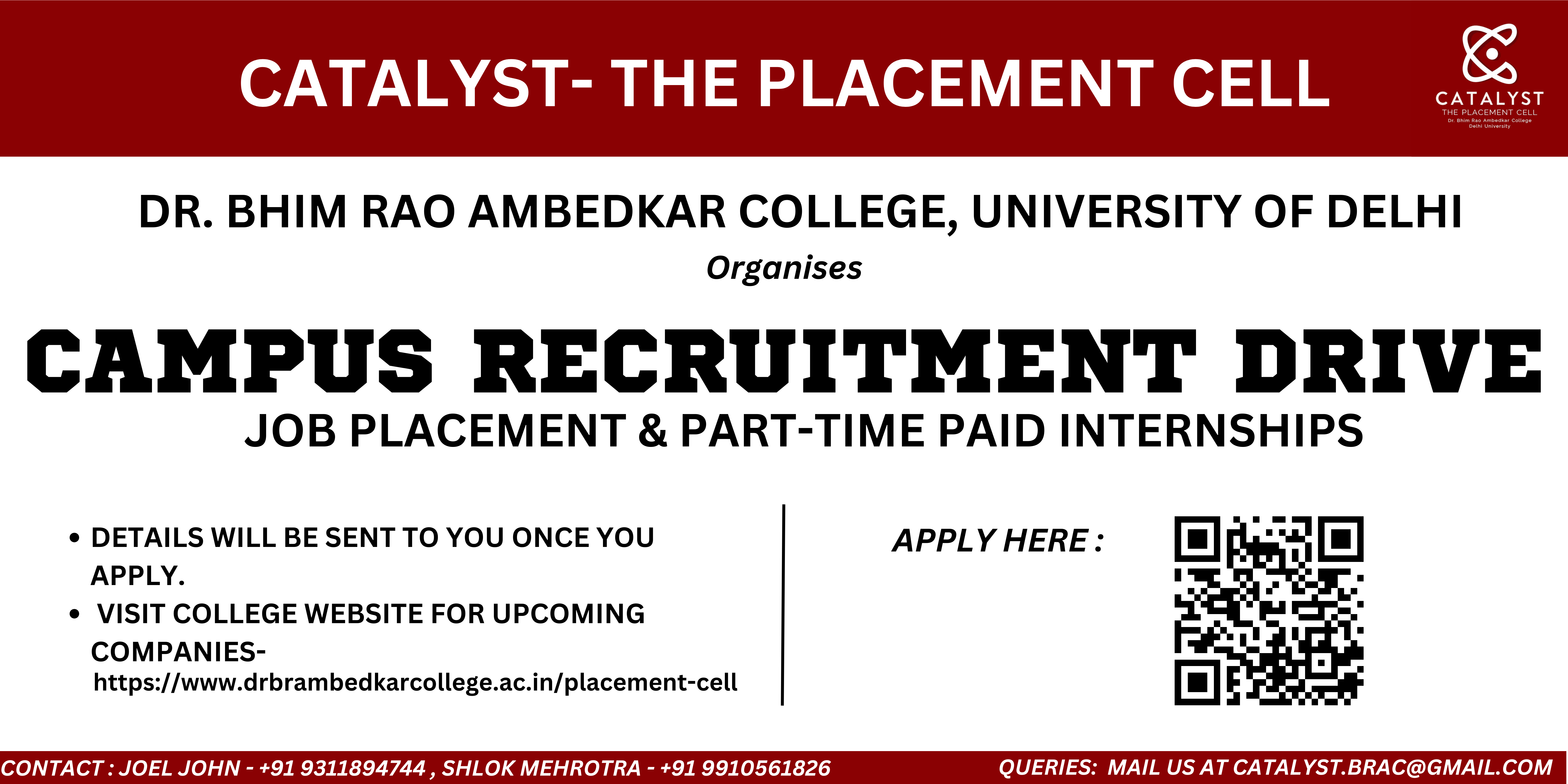 Placement Catalyst Dr.Bhim Rao Ambedkar College